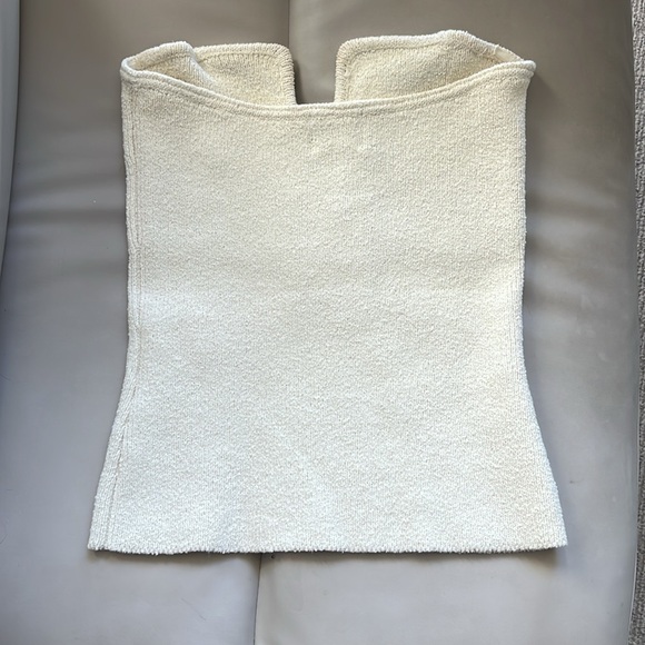 H&M Tube Top in Cream Size Small - Picture 2 of 6